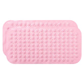Kuber Industries Bath Mat | PVC Bathroom Mat | Shower Bath Mat | Floor Tub Mat | Bathroom Mud Mat | Anti-Skid Shower Bathroom Mat | M-YSD-35C |Pack of 2| Pink